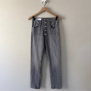 Joe’s The Luna High Rise Cigarette Crop Jeans Gray button fly skinny pockets NWT
